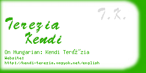 terezia kendi business card